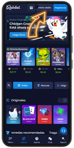 Visitar el sitio web oficial de Rainbet