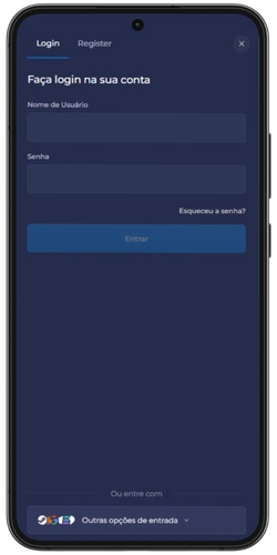 Formulário de registo no Rainbet