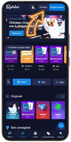 Visitare il sito ufficiale di Rainbet