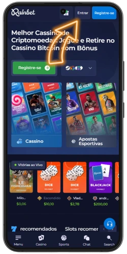 Visitar o site oficial do Rainbet